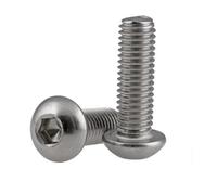 Lot de 1000 vis à tête cylindrique à six pans creux en acier inoxydable 304 ISO7380, M1,6, M2, M2,5, M3, M4, M5(3mm)