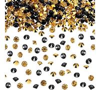 Lot de 10000 faux diamants de table transparents en acrylique, pour soirée de mariage, décorations de vase, dorés et noirs, 4 mm
