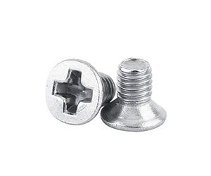 Lot de 100pcs M3 Vis Tête Plate Fraisée Phillips Cruciforme Entièrement Filetée en Acier Inoxydable 304 pour Machines(M3*5mm)