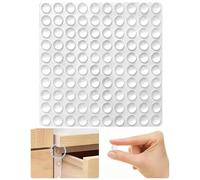 Lot de 100Pcs Patin Silicone Transparent 10mm, Autocollant Transparente Pieds Adhésifs Patin Antiderapant Silicone Tampon Amortisseur Transparent Butée pour Sol, Portes, Armoires, Tiroirs, Meubles