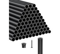 lot de 101 colonnettes de garde-corps - balustres d'escalier φ19x813mm - barreau décoratif rond en aluminium - composants de balustrade
