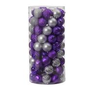 Lot de 101 d corations de No l incassables Nearly Natural Holiday, 60 mm, avec tube r utilisable