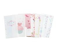 Lot de 101 feuilles de papier A7 coloré rechargeable, papier de recharge à 6 trous pour journal, planificateur laitier, livre