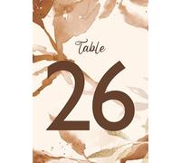 Lot de 101 numéros de table de mariage aquarelle de 1 à 100 cartes double face de 10 x 15 cm pour événements, numéros de table, cartes de table, signalisation de table