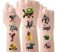 Lot de 101 tatouages pour enfants, tatouages italiens, rouge cerveau, thème cerveau, doux pour la peau, tatouages temporaires pour enfants, décoration de fête d'anniversaire, petit cadeau pour enfants