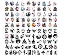 Lot de 102 autocollants de sorcière, autocollants graffiti sorcière, autocollants de style réaliste, autocollants graffiti de dessin animé, adaptés aux bagages, réfrigérateurs et autres objets
