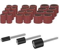 Lot De 102 Bandes De Ponçage Avec Mandrins En Caoutchouc Pour Ponceuse À Ongles Proxxon Foredom Outils Rotatifs Grain 80