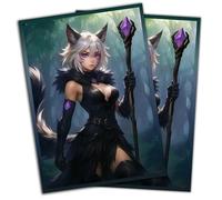 Lot de 102 pochettes de cartes Warlock Anime Cat - Compatibles avec MTG et JCC - Parfait pour Y'shtola, Night's Blessed et Final Fantasy Commander Decks - Pochettes de jeu de cartes de qualité