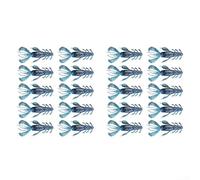 Lot de 1020 appâts souples en silicone pour écrevisses avec mouvement réaliste de crevettes multi-barbe conçus pour une chasse efficace aux poissons (20 bleus)