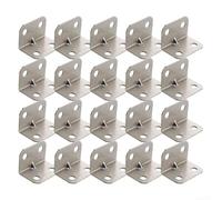 Lot de 1020 équerres en fer pour assemblage de meubles à angle droit pour armoires, panneaux et lits (20 pièces)