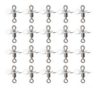 Lot de 1020 lames d'hélice de pêche Turbo Spinner Lames en métal pour leurres de pêche DIY Accessoires avec construction pour diverses configurations de pêche (20 pièces, argent, L)