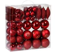 Lot de 103 boules de Noël Décorations pour sapin Ornements intérieur extérieur