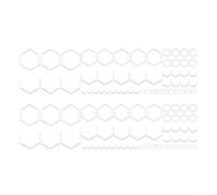 Lot de 104 autocollants en nid d'abeille pour voitures, SUV, camions, décoration de carrosserie, bandes extérieures pour améliorer l'apparence du véhicule (blanc)