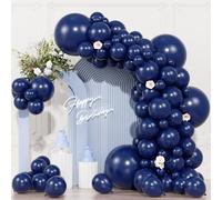 Lot de 104 ballons en latex bleu marine de 45,7 cm, 30,5 cm, 25,4 cm, 25,4 cm, 12,7 cm, guirlande de ballons en latex de différentes tailles pour remise de diplôme, fête des pères, fête de