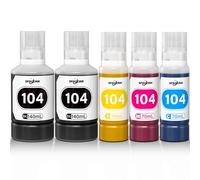 Lot de 104 cartouches d'encre compatibles avec Epson 104 ET-2820 ET-4800 ET-2870 ET-2810 ET-2862 ET-2826 ET-2856 ET-4810 ET-2811 ET-2812 ET-2814 ET-2814 Modèle 2815. ET-2821 ET-2710 ET-2711 Imprimante