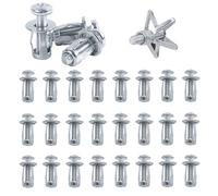 Lot de 105 Chevilles à Expansion en Métal, M4 M5 M6 Ancrages en Métal pour Cavité, Acier au Carbone Écrous à Oreilles, Chevilles Métalliques Galvanisées, pour la Fixation des Murs Creux