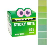 Lot de 105 feuilles de notes adhésives à paillettes - Dégradé mignon | Notes adhésives translucides pour marquer les expressions émotionnelles, bureau, école, salle de classe
