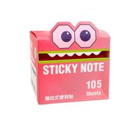 Lot de 105 feuilles de notes adhésives dégradées - Distributeur extractible | Finition pailletée nacrée, papier transparent, forte adhérence, réutilisable, maison, bureau, école, mémo et planificateur