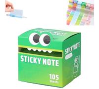 Lot de 105 feuilles de notes autocollantes à motif de monstres mignons, pour listes de tâches, bureau, école, journal, cadeaux créatifs (F)