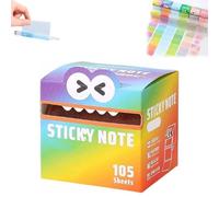 Lot de 105 feuilles de notes autocollantes à motif de monstres mignons, pour listes de tâches, bureau, école, journal et cadeaux créatifs (A)