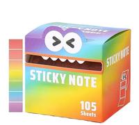 Lot de 105 feuilles de notes autocollantes au motif de monstres mignons, pour bureau, école et cadeaux (D)