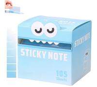 Lot de 105 feuilles de notes autocollantes au motif de monstres mignons, pour le bureau, l'école et les cadeaux (E)