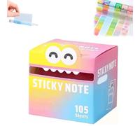Lot de 105 feuilles de notes autocollantes au motif de monstres mignons, pour listes de tâches, bureau, école, journal, cadeaux créatifs (D)