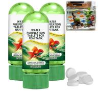 Lot de 105 pastilles de purification d'eau pour aquarium - Puissantes tablettes de purification d'eau pour aquarium - Élimine la turbidité et les impuretés pour un aquarium clair et sain