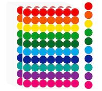 Lot de 1050 autocollants à pois colorés, 10 étiquettes rondes à pois de couleur vive pour entrepôt, vente au détail, organisation à domicile, salle de classe, bureau, service alimentaire et médical