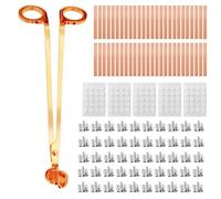 Lot de 106 mèches de bougie en bois craquelées, mèches en bois pour bougies, kit de fabrication de bougies sans fumée, supports de mèche et mèches à bois pour bricolage de bougies de soja