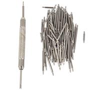 Lot de 108 barrettes à ressort en acier inoxydable pour bracelet de montre Argenté 8-25 mm, Argenté.