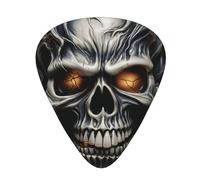 Lot de 108 médiators de guitare en vrac 3 épaisseurs différentes avec boîte de rangement Cool Evil Skull Accessoires de guitare pour basse guitare électrique acoustique amateurs