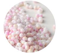 Lot de 108 perles de rocaille en verre en forme d'arachide 3 x 6 mm - Perles d'espacement dégradées pour loisirs créatifs - Rose et orange