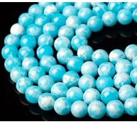Lot de 108 perles en larimar bleu ciel de 8 mm pour la fabrication de bijoux
