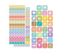 Lot de 1080 autocollants de planification au design minimaliste pour le travail, les études, 1,3 cm, kit de journal fonctionnel pour enseignant, planificateur de leçon, décorations de planificateur de