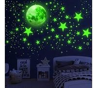 Lot de 1086 autocollants muraux phosphorescents pour plafond, planètes, espace, système solaire, galaxie, pour décoration de chambre d'enfant, chambre à coucher, salon (vert)