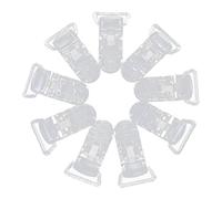 Lot de 10pcs Clip Pince pour Attache-sucette Bretelle Accessoire DIY Clair