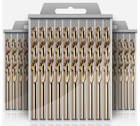 Lot de 10pcs x 4.0mm forets HSS M35 Cobalt Titane - 75mm - DIN 338 - Perçage métal dur et acier inoxydable