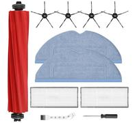 Lot de 11 accessoires pour robot aspirateur Roborock S7/S7 Plus/S7 MaxV/S7 MaxV Ultra/S7 Pro Ultra, 1 brosse principale, 2 tampons de nettoyage, 2 filtres HEPA, 4 brosses latérales, 1 brosse de