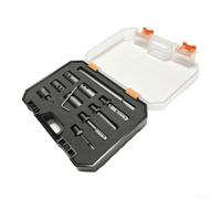 Lot de 11 adaptateurs de tige d'extension multi-outils compatibles avec les poignées hexagonales rondes carrées en métal pour les espaces restreints