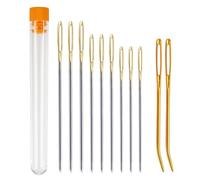 Lot de 11 aiguilles émoussées à gros chas pour repriser la tapisserie et la couture de laine à gros yeux pour crochet et tricot