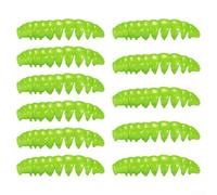 Lot de 11 appâts souples en TPR pour pêche améliorée avec des vers pauvres pour bar et truite, lot de 11 pièces pour les amateurs (vert)