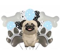Lot de 11 ballons d'anniversaire pour chien/chiot mignon avec empreintes de pattes et ballons en os, décorations d'anniversaire amusantes pour chiens, premier anniversaire de chiot, fête d'amant des