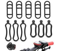 Lot de 11 bandes en silicone pour éclairage de vélo, lampe de poche élastique, support de guidon de vélo, bandes de fixation pour feu arrière et lumière de vélo de route, compteur kilométrique,