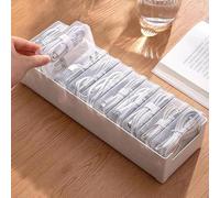 Lot de 11 boîtes de rangement pour câbles avec compartiments divisés pour cordons de charge, écouteurs, petits accessoires électroniques (blanc) (11 carrés)