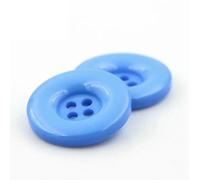 Lot de 11 boutons ronds en résine à 4 trous, 15 mm, 18 mm, 20 mm, 23 mm, 25 mm, 28 mm, 30 mm, 34 mm, 38 mm, noir et blanc, pour couture, scrapbooking, bricolage (12 pièces, bleu lac, 30 mm)