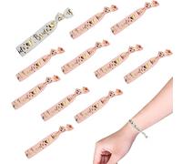 Lot de 11 bracelets Team Bride avec inscription dorée pour fête de bachelorette et décoration JGA pour femme, 1 mariée blanche et 10 roses Team Bride pour enterrement de vie de jeune fille femme