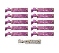 Lot de 11 Bracelets Violets EVJF Accessoire Team Bride Enterrement Fille | Tissu doux et extensible, taille universelle confortable, couleur violette éclatante, idéal pour photos de groupe