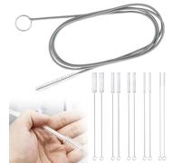 Lot de 11 brosses à paille, nettoyeur de tuyaux de 150 cm, outil de débouchage d'évier long et flexible, brosse de nettoyage des trous de vidange pour la maison, la douche, la cuisine