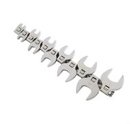 Lot de 11 clés à pied de biche 3/8" - Clé plate SAE de 3/8" à 1" - Pied d'oie en acier au carbone plaqué chrome pour réparation automobile et espaces restreints